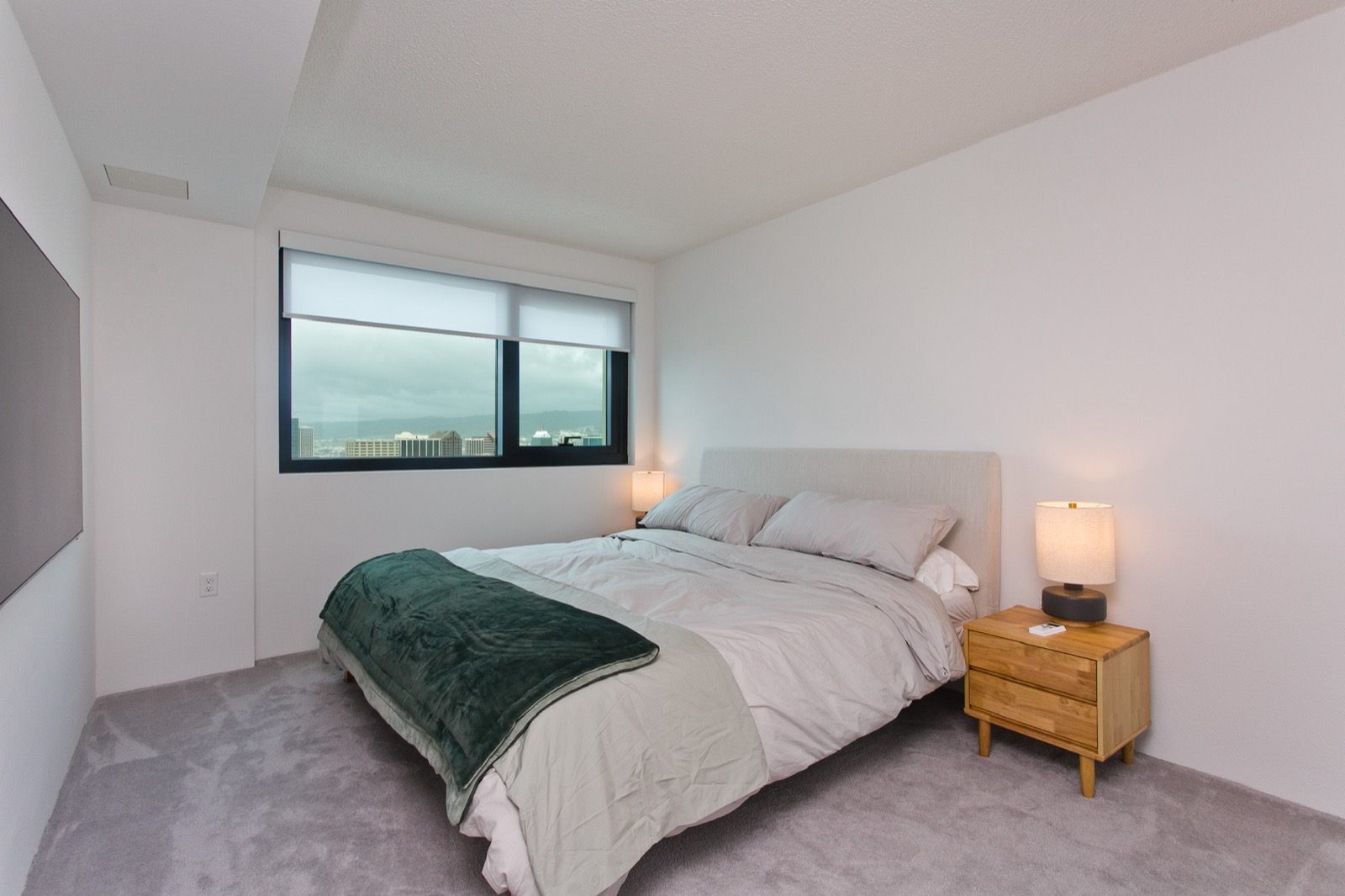 Serene primary bedroom with mountain views